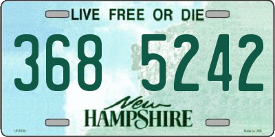 NH license plate 3685242