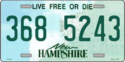 NH license plate 3685243