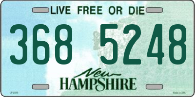 NH license plate 3685248