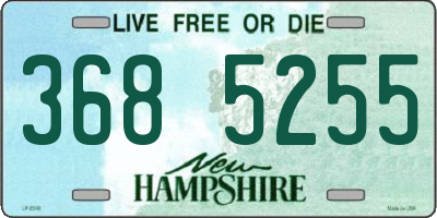 NH license plate 3685255