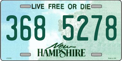NH license plate 3685278