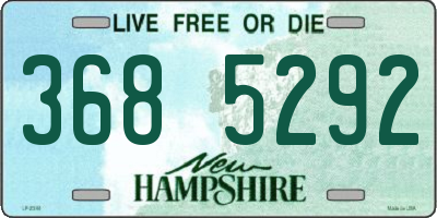 NH license plate 3685292