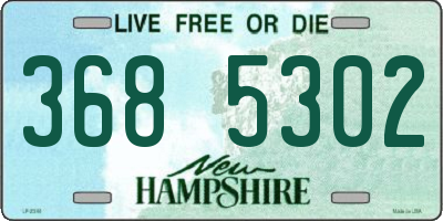 NH license plate 3685302