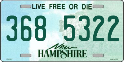 NH license plate 3685322