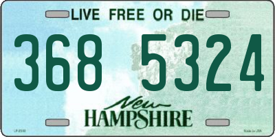 NH license plate 3685324