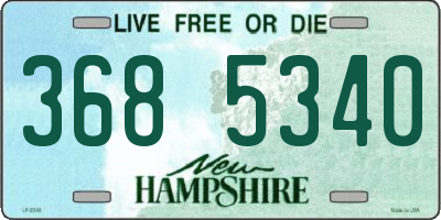 NH license plate 3685340