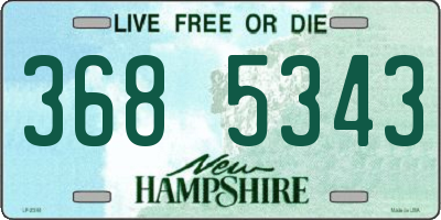 NH license plate 3685343