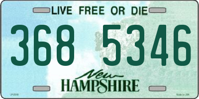 NH license plate 3685346