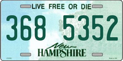 NH license plate 3685352