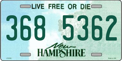 NH license plate 3685362