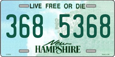 NH license plate 3685368