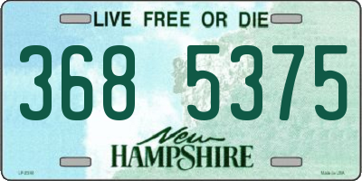 NH license plate 3685375