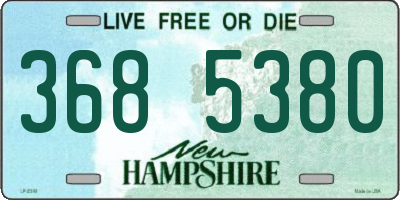 NH license plate 3685380