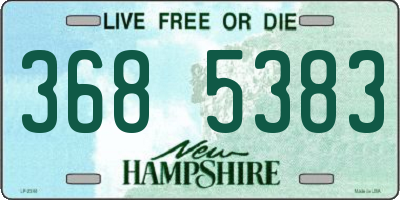 NH license plate 3685383
