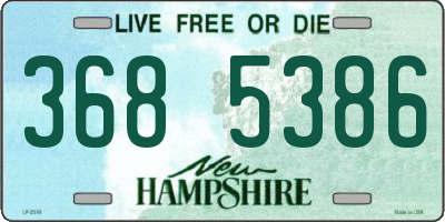 NH license plate 3685386