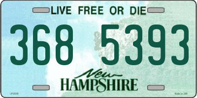 NH license plate 3685393