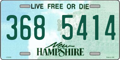 NH license plate 3685414