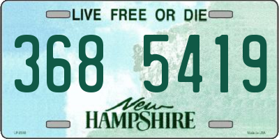 NH license plate 3685419