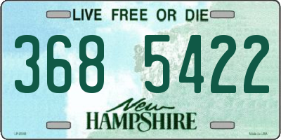NH license plate 3685422