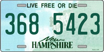 NH license plate 3685423