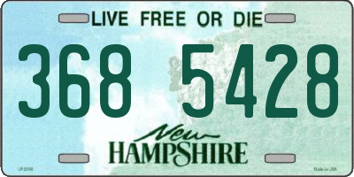 NH license plate 3685428