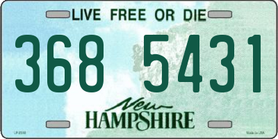 NH license plate 3685431