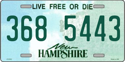 NH license plate 3685443