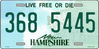 NH license plate 3685445
