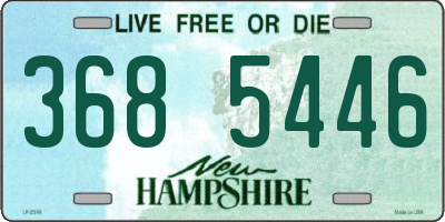 NH license plate 3685446