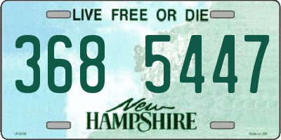 NH license plate 3685447