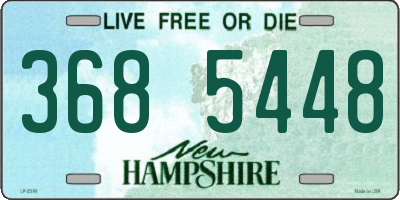 NH license plate 3685448