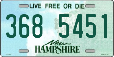 NH license plate 3685451