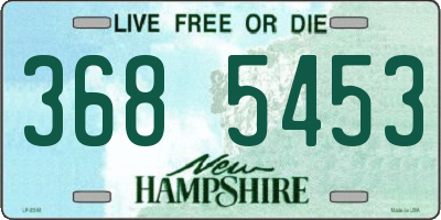 NH license plate 3685453