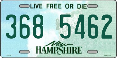 NH license plate 3685462