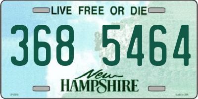 NH license plate 3685464