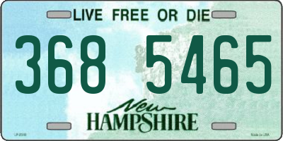 NH license plate 3685465
