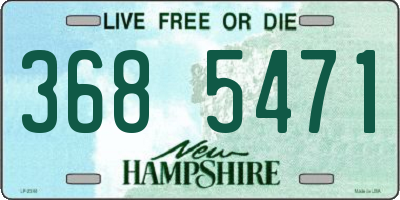 NH license plate 3685471