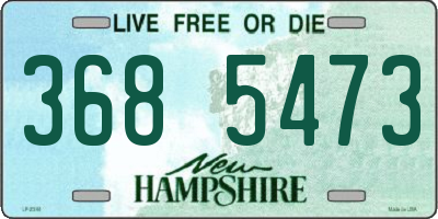 NH license plate 3685473