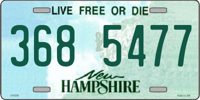 NH license plate 3685477