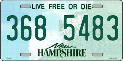 NH license plate 3685483