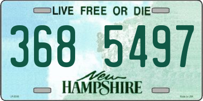 NH license plate 3685497