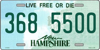 NH license plate 3685500