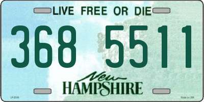 NH license plate 3685511