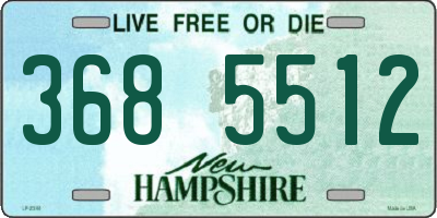 NH license plate 3685512