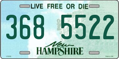NH license plate 3685522