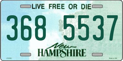 NH license plate 3685537