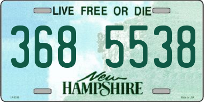 NH license plate 3685538