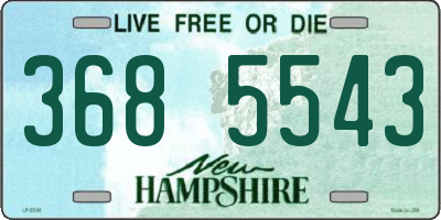 NH license plate 3685543