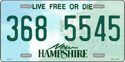 NH license plate 3685545