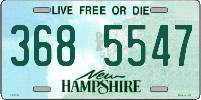 NH license plate 3685547